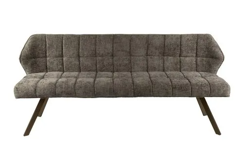 Esszimmerbank Muda | 180cm | Hoven-Stoff / Chenille | taupe-braun