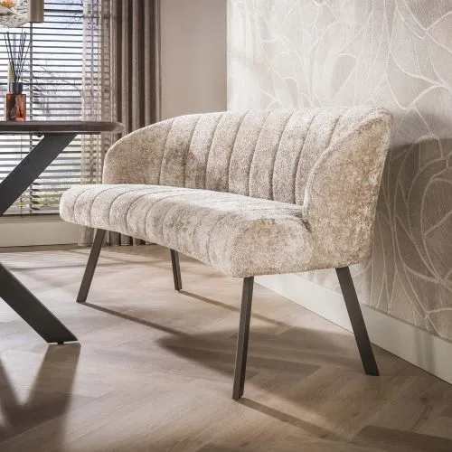 Esszimmerbank Selene | Alura Stoff / Webstoff | sand-braun