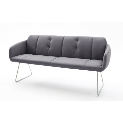 Esszimmerbank Tessera mit Armlehnen | 160/180 | Kunstleder | grau | verschiedene Größen