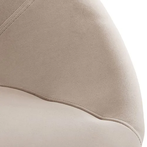 Esszimmerstuhl Julea | mit goldenen Beinen | samt | beige