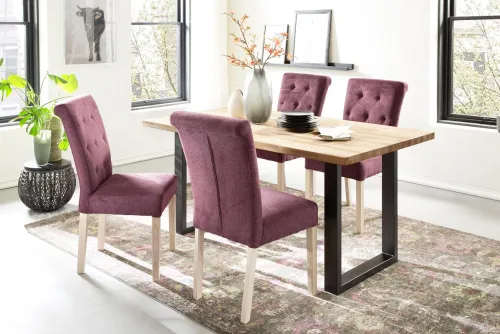 Esszimmertisch Lincoln | Kernbuche massiv | U-Gestell | 160/180 x 90 | verschiedene Größen