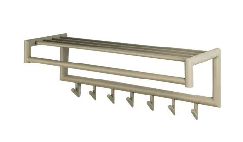 Garderobe Wandgarderobe Torino | mit Hutablage & Kleiderstange | Stahl | beige