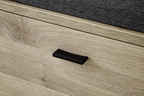 Garderoben Set 2 Colorado | Viking Oak / Graphit schwarz | 4-teilig mit Sitzkissen