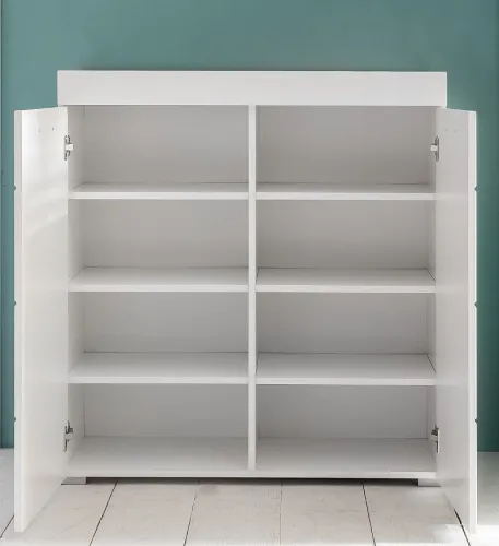 Garderoben-Set Amanda | weiß Hochglanz | 4-teilig