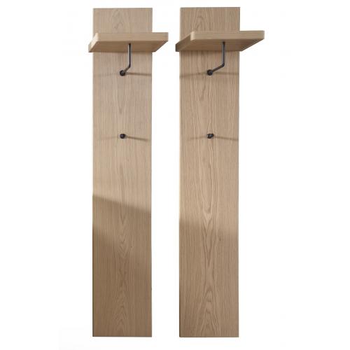 Garderoben Set Barcelona | Balkeneiche Bianco / Eiche Bianco | 4-teilig | inkl. LED Beleuchtung