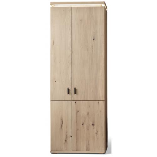 Garderoben Set Barcelona | Balkeneiche Bianco / Eiche Bianco | 5-teilig | inkl. LED Beleuchtung