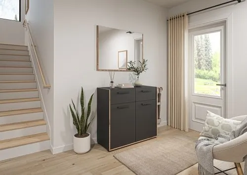 Garderoben-Set Bueno | Basalt grau / Nox Oak | 2-teilig