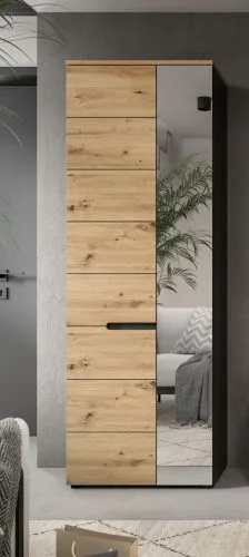 Garderoben-Set Canu 1 | Basalt grau / Artisan | 5-teilig mit Sitzkissen