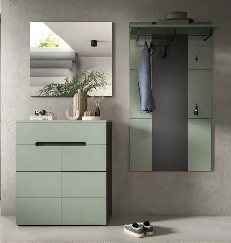 Garderoben-Set Canu 3 | Basalt grau / Smoke Green | 3-teilig