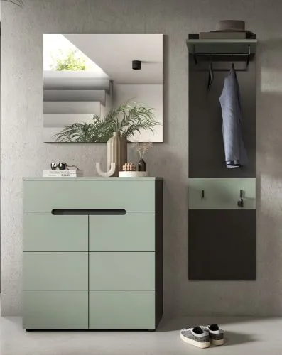 Garderoben-Set Canu 5 | Basalt grau / Smoke Green | 3-teilig