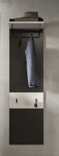 Garderoben-Set Canu 5 | Basalt grau / Weiß | 3-teilig