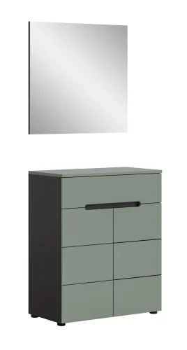 Garderoben-Set Canu | Basalt grau / Smoke Green | 2-teilig
