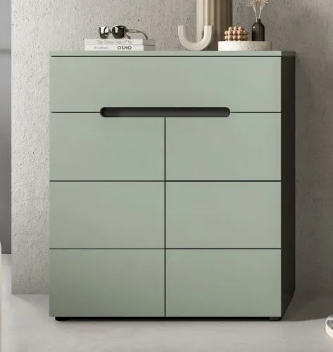 Garderoben-Set Canu | Basalt grau / Smoke Green | 5-teilig mit Kissen