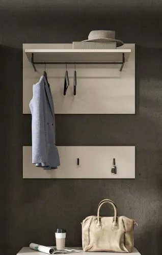 Garderoben-Set Canu | Kaschmir / Basalt grau | 4-teilig mit Sitzkissen