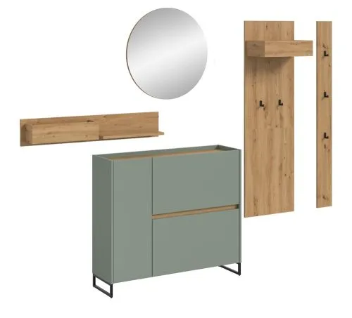 Garderoben-Set Drive 1 | Salbei / Artisan Oak | 5-teilig