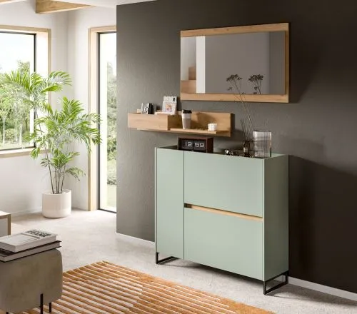 Garderoben-Set Drive 2 | Salbei / Artisan Oak | 3-teilig ohne Beleuchtung