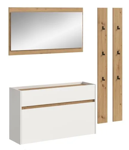 Garderoben-Set Drive 3 | weiß / Artisan Oak | 4-teilig