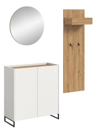 Garderoben-Set Drive | weiß / Artisan Oak | 3-teilig ohne Beleuchtung