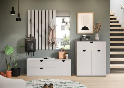 Garderoben-Set Evora | hellgrau | 3-teilig