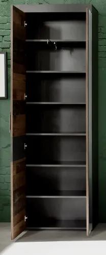 Garderoben-Set Indy 1 | Old Used Wood / Matera grau | 4-teilig | Shabby Look ohne Sitzkissen