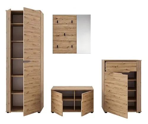 Garderoben-Set Keno | Artisan Eiche | 4-teilig