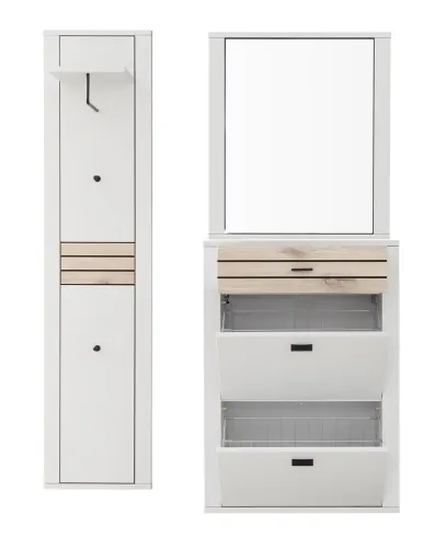 Garderoben Set Mantena 1 | Modern White / Viking Oak | 3-teilig