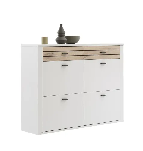 Garderoben Set Mantena | Modern White / Viking Oak | 3-teilig