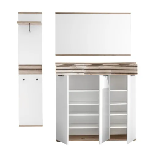 Garderoben Set Montello 1 | Soft White / Viking Oak | 3-teilig