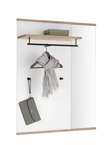 Garderoben Set Montello 2 | Soft White / Viking Oak | 3-teilig mit Sitzkissen