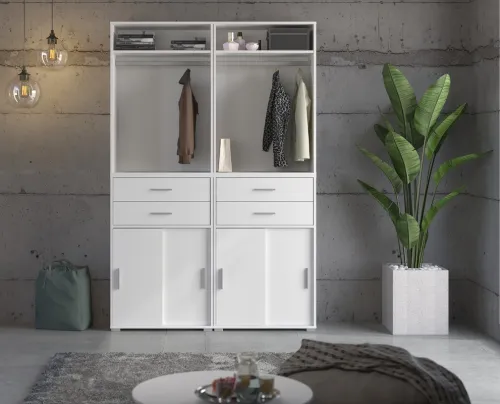 Garderoben Set Mover 2 | weiß | 4-teilig