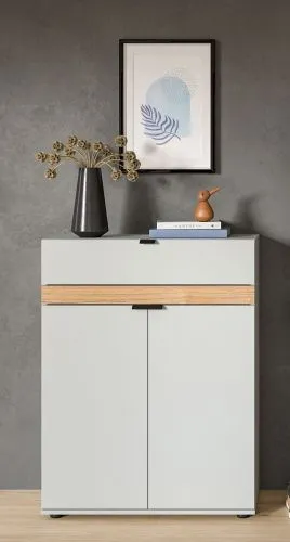 Garderoben-Set Naro 1 | grau / Evoke Oak | 2-teilig