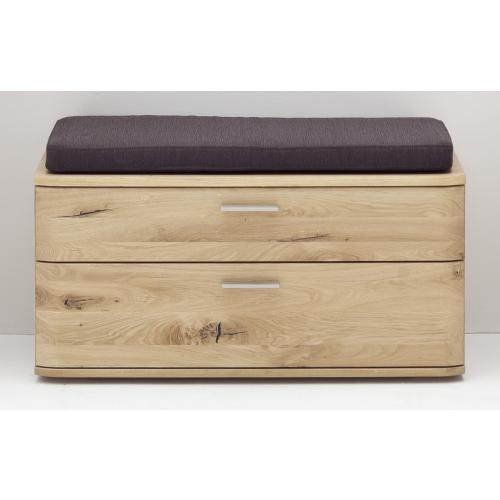 Garderoben Set Nilo | Balkeneiche Bianco | 5-teilig | Sitzkissen