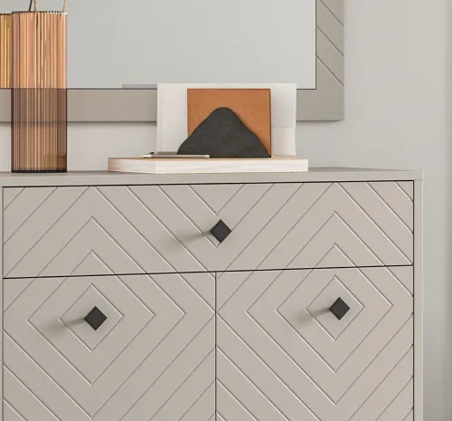 Garderoben-Set Notes | beige matt/sandfarben | 4-teilig