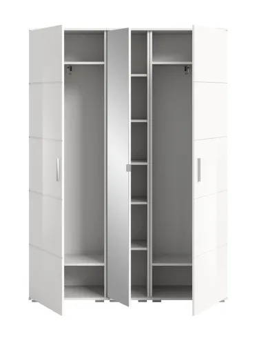 Garderoben-Set Prego | weiß Hochglanz | 3-teilig