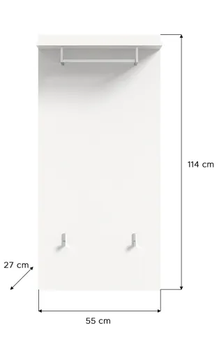 Garderoben-Set Prego | weiß Hochglanz | 4-teilig | ohne Sitzkissen