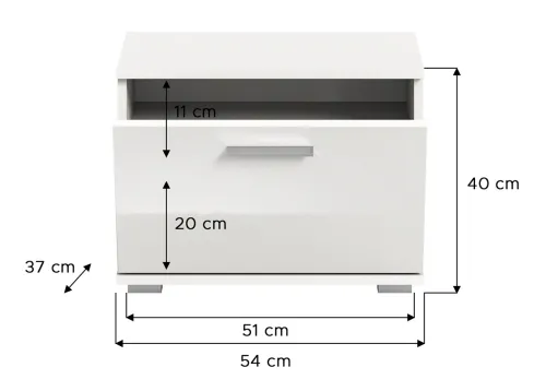 Garderoben-Set Prego | weiß Hochglanz | 4-teilig | ohne Sitzkissen