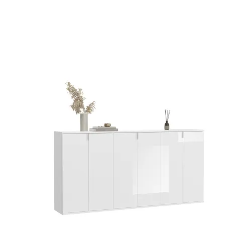Garderoben-Set Projekt X 1 | Kommode | weiß Hochglanz | 3-teilig