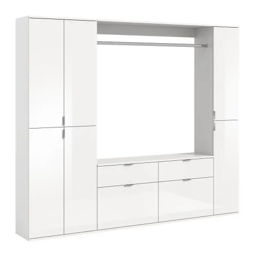 Garderoben Set Projekt X 1 | weiß Hochglanz | 3-teilig