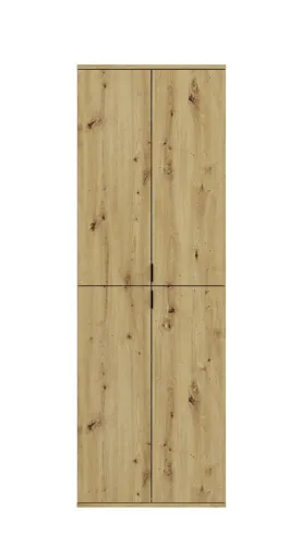 Garderoben Set Projekt X 1 | weiß Hochglanz / Artisan Eiche mit Spiegeltüren | 3-teilig