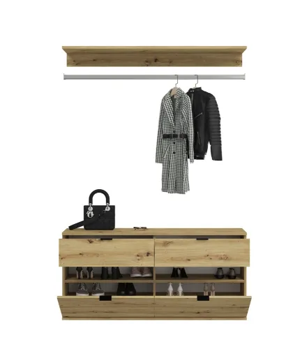 Garderoben Set Projekt X 3 | Artisan Eiche / Spiegeltüren | 3-teilig