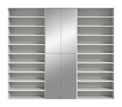 Garderoben Set Projekt X | mit Schuhregal | weiß Hochglanz | 3-teilig