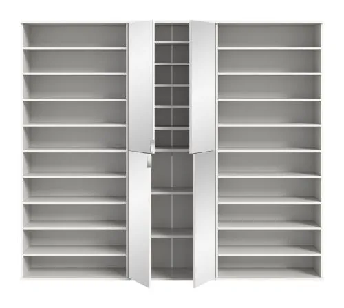 Garderoben Set Projekt X | mit Schuhregal | weiß Hochglanz | 3-teilig