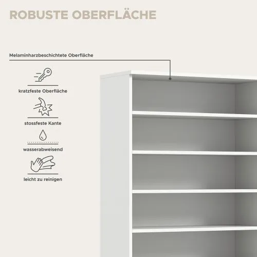 Garderoben Set Projekt X | mit Schuhregal | weiß Hochglanz | 3-teilig