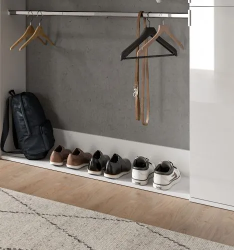 Garderoben Set Projekt X | mit Zwischenbauelement | weiß Hochglanz | 3-teilig