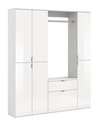 Garderoben Set Projekt X | weiß Hochglanz | 3-teilig
