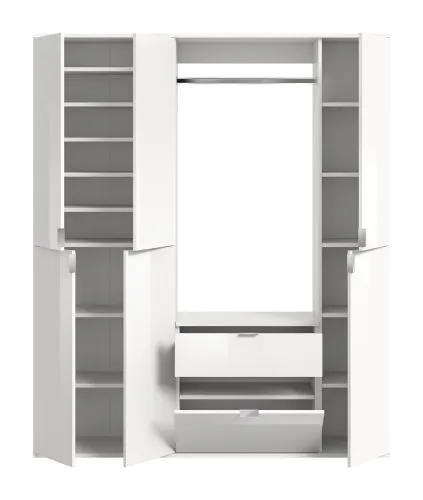 Garderoben Set Projekt X | weiß Hochglanz | 3-teilig