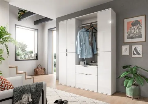 Garderoben Set Projekt X | weiß Hochglanz | 3-teilig