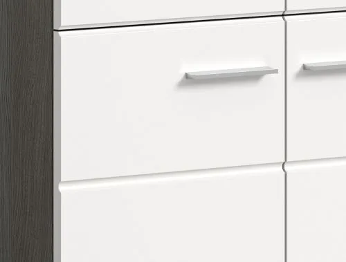 Garderoben-Set Salsa | rauchsilber / weiß Hochglanz | 5-teilig ohne Sitzkissen