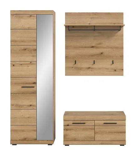 Garderoben-Set Scout | Evoke Oak | 3-teilig