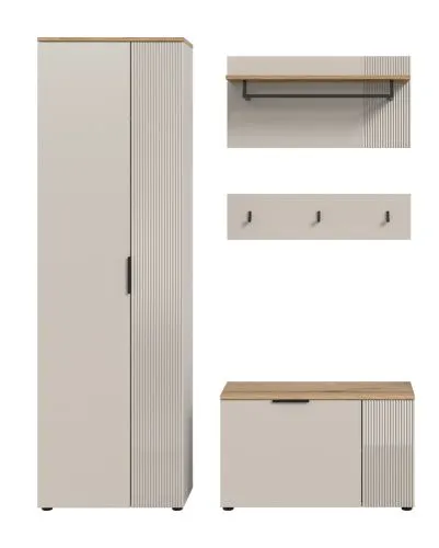 Garderoben-Set Slide | Kaschmir / Evoke Oak | 3-teilig
